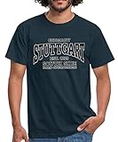 Spreadshirt Stuttgart Germany Baden-Württemberg Männer T-Shirt, L, Navy