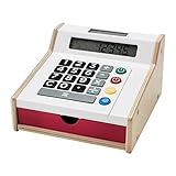 Ikea DUKTIG 802.565.01 Wiederaufladbare Kinder-Spielzeugkasse mit Spielgeld und Kreditkarten im Format 19 x 18 x 11 Z