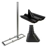 PremiumX Profi X100-48F SAT Dachsparrenhalter 100 cm Mast 48 mm Stahl voll feuerverzinkt Sparren-Halterung für Satelliten-Antenne Satellitenschüssel mit Frankfurter Dachabdeckung Manschette schw