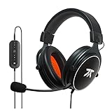 Fnatic | REACT+ | Gaming-Headset für E-Sports mit 53-mm-Treibern, präziser 7.1-Surround-Sound u. moderne USB-Soundkarte, Windows-kompatibel, Metallrahmen, abnehmbares Broadcast-Mikrofon, 3,5-mm-Klink