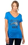 UNK NBA Damen T-Shirt V-Ausschnitt, kurzärmelig, Teamfarbe, Damen, Co-Ed Top, dunkelblau, M