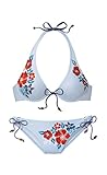H.I.S Bügelbikini Badeanzug Bikini (38B, Blau)