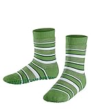 FALKE Unisex Kinder Mixedstripe Cp Socken Stoppersocken, grün (fairway 7480), 39-42