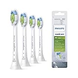 Philips Sonicare Original Aufsteckbürste Optimal White HX6064/10, entfernt bis zu 2x mehr Verfärbungen, RFID-Chip, Standard, 4er Pack, Weiß