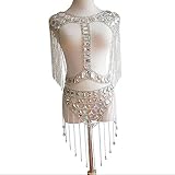 YLiansong-home Bikini-Körperkette Frauen Harness Bikini Kette Crossover Bauch Taille Kette Gold Körper Feinkette Taillenschmuck Körperzubehör (Color : Silver, Größe : Free Size)
