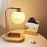 KaiLangDe Led Schreibtischlampe Ladefunktion Tischleuchte Touch Lampe Induktiv Wireless Charger Augenfreundliche Nachttischlampe multifunktionaler Night Light (Color : A)