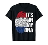 Holland Oranje Team Heimat Herz Wurzeln Fingerabdruck DNA T-S