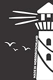 schwarzes Notizbuch Tagebuch Möwe Leuchtturm Made in Norddeutschland Maritim Küste Meer Hafen:: Leeres Notizbuch Tagebuch Logbuch Skizzenbuch DIN A5 120 punktiert-linierte S