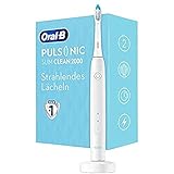 Oral-B Pulsonic Slim Clean 2000 Elektrische Schallzahnbürste/Electric Toothbrush für eine sanfte Zahnreinigung mit Timer, Designed by Braun, weiß