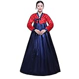 Xinvivion Koreanische Hanbok Minderheit Traditionelle Bestickte Tanzen Outfits Set Classic Palace Cosplay Dae Jang Geum Kostü