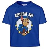 PAW PATROL Geburtstag Junge - Chase Birthday Boy Kinder Jungen T-Shirt 106/116 (5-6J) B
