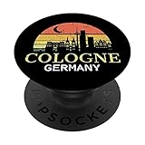 Köln Cologne Skyline Retro Vintage PopSockets mit austauschbarem PopGrip