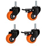LanXin Premium Heavy Duty Gewindezapfen Berg Industrie Rollen for Carts Größe Name: 1.5in Farbe Name: Universal-+ Bremse (Color : Universal+Brake, Size : 4in)