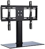 Upgraded Universal TV Stand Adjustable Metal Pedestal Base Mount Flat Screen TV Brack