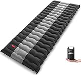 OVERMONT Camping Isomatte 12cm Dick für Camping Wanderungen Backpacking Reisen Zelte Strand Schw