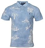 Ralph Lauren Sommer-Polo mit Blumen-Motiven (Hellblau, XXL)