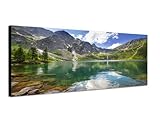 Hohe Tatra Polen Berge Gebirge 150x50cm Breitbild als Panorama auf Leinwand und Keilrahmen fertig zum aufhängen - Unsere Breitbild als Panoramaer auf Leinwand bestechen durch ihre ungewöhnlichen Formate und dem extrem detaillierten Druck aus bis zu 100 Megapixel hoch aufgelösten Panoramafotos. Damit garantieren unsere Bilder einen fantastischen Bildeindruck, leuchtende Farben und gestochen scharfe Details. Qualität aus D