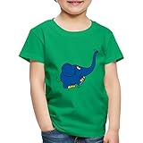 Spreadshirt Die Sendung Mit Der Maus Kleiner Elefant Spielt Kinder Premium T-Shirt, 98-104, Kelly G