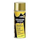 raid hp 380209 Flüssiggummi 400ml GOLD-MATT-METALLIC Sprühfolie Felgenfolie. Dauerelastische Gummierung für innen und außen für Auto Boot Motorrad Quad Fahrrad Freizeit Hobby