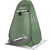 Wolfwise Pop up Umkleidezelt Toilettenzelt, Camping Duschzelt Mobile Outdoor Privatsphäre WC Zelt Lagerzelt, Tragbar (Grün)
