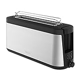 Tefal Element Langschlitz-Toaster TL4308 | 7 Bräunungsstufen | 1000 Watt | Integrierter Brötchenaufsatz | Elegantes Design | Schwarz/ E