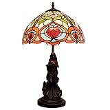 SDFDSSR Glas Tischlampe, Kreative Spleißen Tischlampe Glasmalerei Vintage Antik Licht Dekor Wohnzimmer Schlafzimmer Büro Handgemachte Geschenkdekoration,Knop