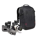 Manfrotto PRO Light Backloader M, Rucksack für spiegellose Kameras, Zugriff von Oben und hinten, doppelte Stativbefestigung, austauschbare Fächer, schw