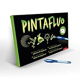 JUEGACONMIGO Pintafluo, Zaubertafel für Kinder. Mit Licht zeichnen. Doppelseitig und doppelte Dicke. Enthält 2 Stifte und 10 Vorlagen (A4 Größe)