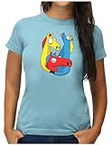 OM3® Crazy Horses T-Shirt | Damen | Funny Trending Hype | M, Hellb