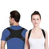Rücken Haltungskorrektur Geradehalter, Herren Damen Rückenstütze Schultergurt, Geradehalter Haltungstrainer für Nacken Rücken S
