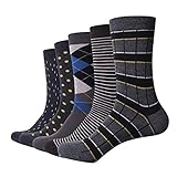 5 Paare Männer Baumwolle Streifen Plaid Socken Casual Socks Sports Socken (Size : EU40-45)