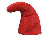 Alsino Zwergenmütze für Erwachsene Wichtelmütze Zwerg Kostüm Karneval Elfenmütze Zwergen Zipfelmütze (rot)