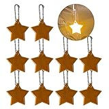 unknows schlüsselanhänger, 10 Stück Kindersicherheit Reflektoren Schlüsselanhänger Stilvolle Reflektierende Sterne Ausrüstung Rucksäcke Kinderwagen Jacken Sicherer Reflektor Schlüsselanhäng