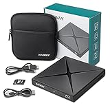 Haiway Externes Blu-ray DVD-Laufwerk, 5 in 1 USB 3.0 und Typ-C Blu-Ray DVD-Brenner 3D Slim Optical Bluray CD DVD Laufwerk für Laptop, Desktop, kompatibel mit Windows XP/7/8/10, MacOS für MacBook