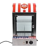 1500W Edelstahl + Glas Hot Dog Maker, 30-110°C Kommerzielle Elektrische Hot Dog Dampfer Wurstwärmer Wurstkocher Damp