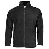 Fruit of the Loom Herren Full Zip Fleece Sweatshirt, Schwarz (Black), Larg