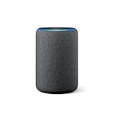 Amazon Echo (3. Generation), Zertifiziert und generalüberholt, smarter Lautsprecher mit Alexa, Anthrazit S