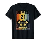 Level 21 Unlocked Awesome Since 2001 Video Gamer 21 Jahre alt T-S