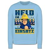 Shirtracer Feuerwehrmann Sam Jungen - Held im Einsatz - 104 (3/4 Jahre) - Hellblau - Feuerwehr Pullover 104 - JH030