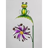 Formano Gartenstecker Windrad Frosch auf Blatt Gartenstecker mit W