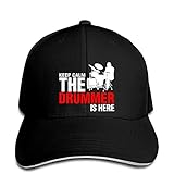 Baseball Cap with White Side Rim Sandwich BB Cap Baseball Cap Drummer and Drums Keep Calm Drummer is Here Online Shopping Print Hats Male Mens Homme Print hat Sports hat Sun hat G