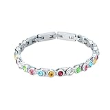 Original Tennis Energie Sport Magnetarmband Farbenspiel mit vielen bunten Swarovski Crystals Energetix 4you 448 vergleichbar Magnetix 463 S/M