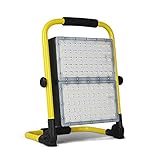 NARUJUBU 100W LED Arbeits-Licht, wiederaufladbare tragbares Flutlicht Notlicht Sicherheits-Leuchten eingebaute Li-Ionen-Batterien mit Ständern for Außenbeleuchtung, Camping, Wandern, Angeln, Auto Rep