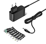 HKY 12V Netzteil AC DC Steckernetzteil Adapter für SURFBOOK & PRIMEBOOK (E11B, A13, A13B, U13B, C11, C11B, YOURBOOK, C13, C13B, P14, P14B) Trekstore Primetab T13B P14B-P064 Ladeg