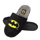 soxo Herren Hausschuhe Männer Pantoffeln Lustige DC Comics Batman Lizenziertes Produkt Gute Qualität, Schwarz, 43/44 EU