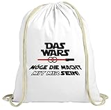 Shirtstreet24 Junggesellenabschieds natur Turnbeutel mit JGA 13 Das Wars - mit MIR sein Motiv Premium, Größe: onesize,weiß