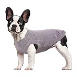 Hundehemd für kleine Hunde Katzen Haustier gestreiftes T-Shirt Sommer Coole Weste Welpe Basic Tank Top Weiche Baumwolle Chihuahua Kleidung für Doggy Girl Boy (S, Grau)