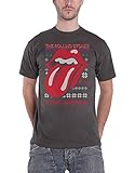 Rolling Stones The T Shirt Cosmic Christmas Band Logo offiziell Charcoal G