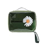 Transparente Damen Kosmetikkoffer Reise Organizer Kosmetiktasche Kosmetikaufbewahrung Kosmetiktaschen Waschen Kulturbeutel DL 28*11*20