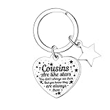 Cousin Schlüsselanhänger Cousins are like stars Schlüsselanhänger Cousin Geschenk für Cousins Weihnachten Geburtstag Geschenke Abschlussfeier Geschenke für Cousin, Cousins Are Like Stars, 38